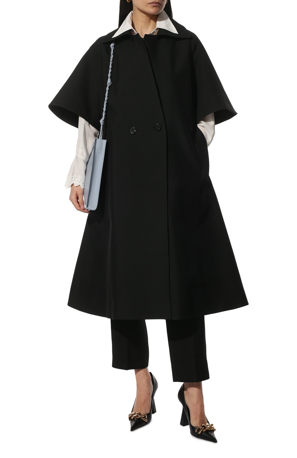 Пальто JIL SANDER черного цвета по цене 254500 руб., арт. JSPU120021-WU47030F, фото 2 Пальто JIL SANDER, арт. JSPU120021-WU47030F, фото 2