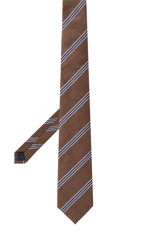 Шелковый галстук Corneliani 25U302-2520324 Коричневый  25U302-2520324 Фото 3
