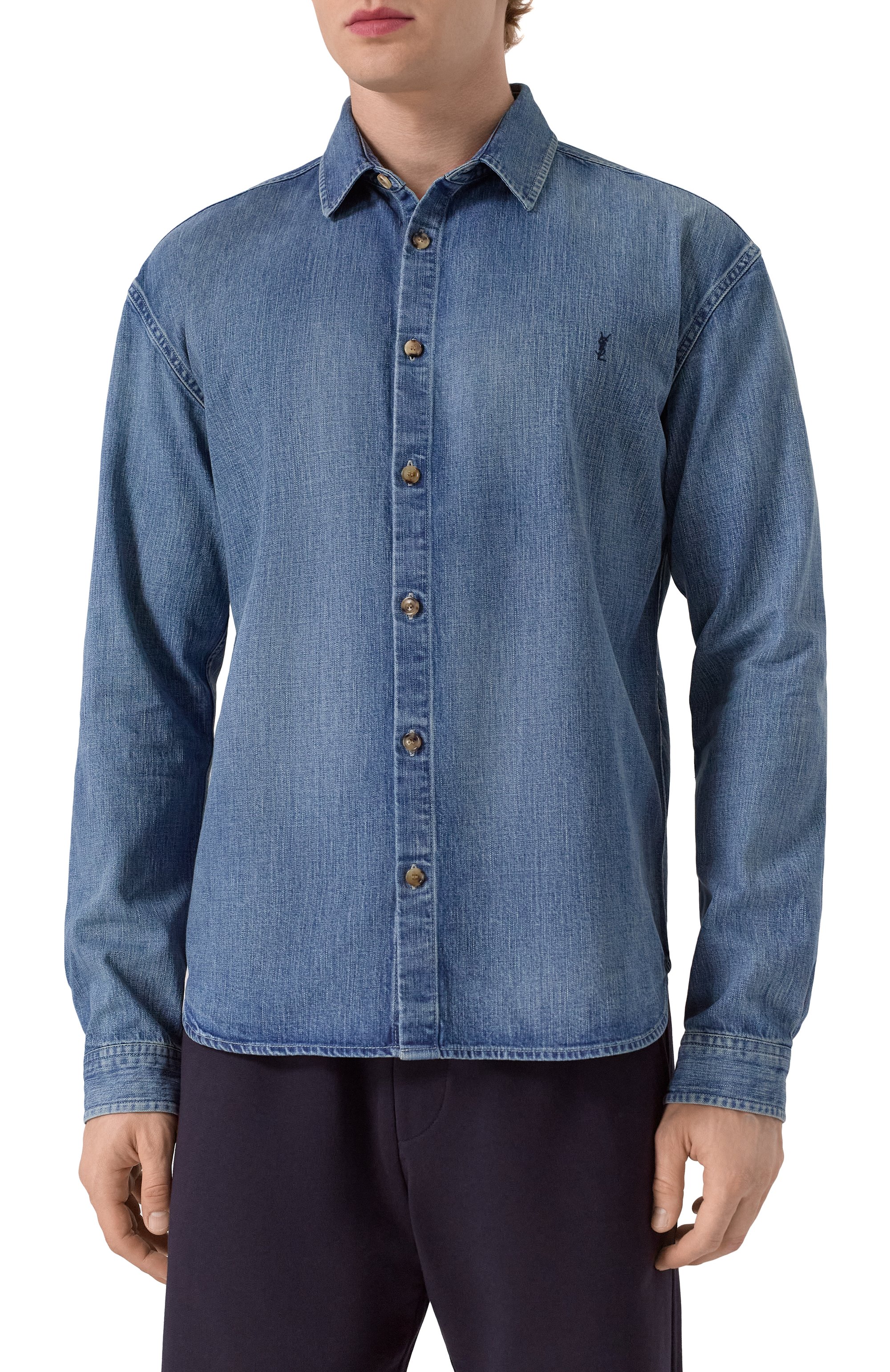 Джинсовая рубашка SAINT LAURENT, арт. 823437/Y14MJ, фото 3