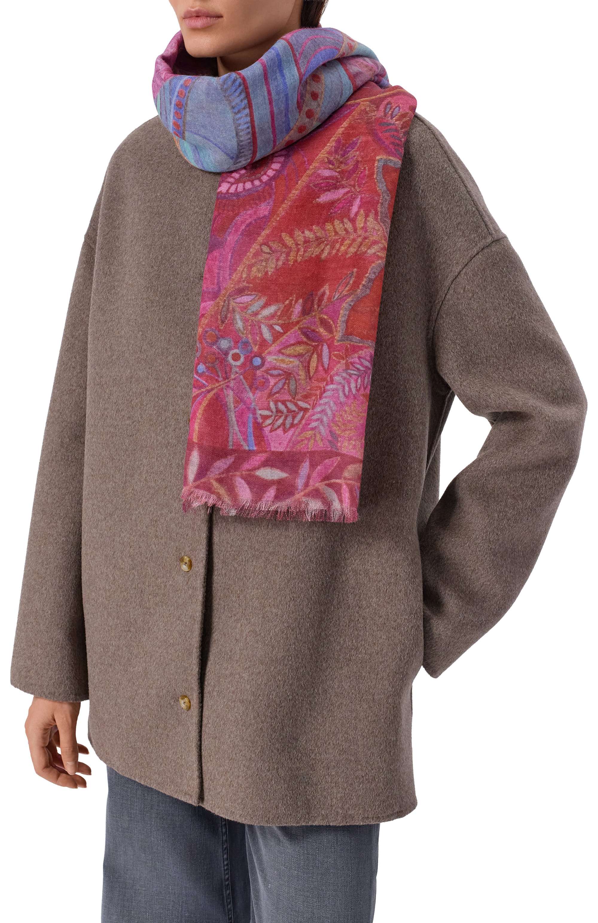 Шаль восточный орнамент из кашемира и шерсти GOURJI, арт. 91126755/4151117, фото 2