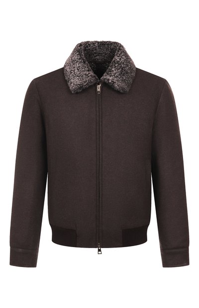 Мужской бомбер с меховым воротником ANDREA CAMPAGNA, арт. 25U411-VIT2S28X