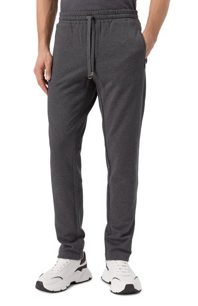 Хлопковые брюки DOLCE & GABBANA темно-серого цвета по цене 78450 руб., арт. G4ZCAT/G7JYX, фото 3 Хлопковые брюки DOLCE & GABBANA, арт. G4ZCAT/G7JYX, фото 3