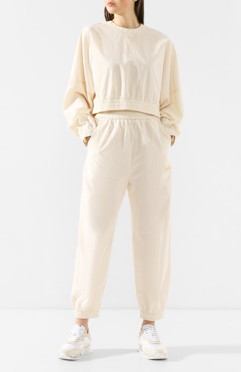 Хлопковый топ NANUSHKA кремового цвета по цене 43500 руб., арт. GUNNER_CREME_JAPANESE SHIRTING, фото 2 Хлопковый топ NANUSHKA, арт. GUNNER_CREME_JAPANESE SHIRTING, фото 2