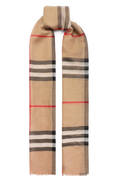 Женская палантин из шерсти и шелка BURBERRY, арт. 8078779