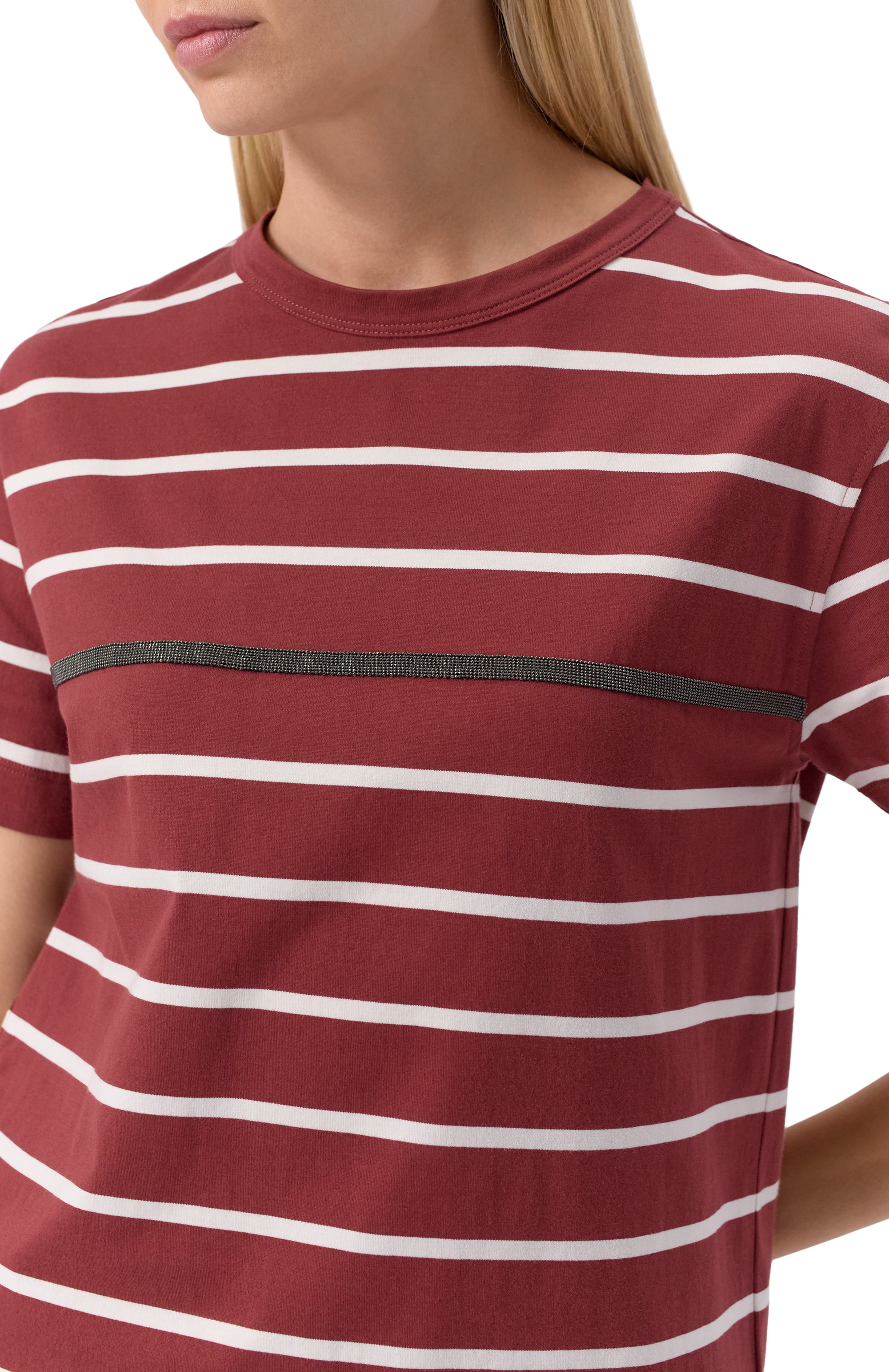 Хлопковая футболка BRUNELLO CUCINELLI, арт. ML908HD400, фото 5