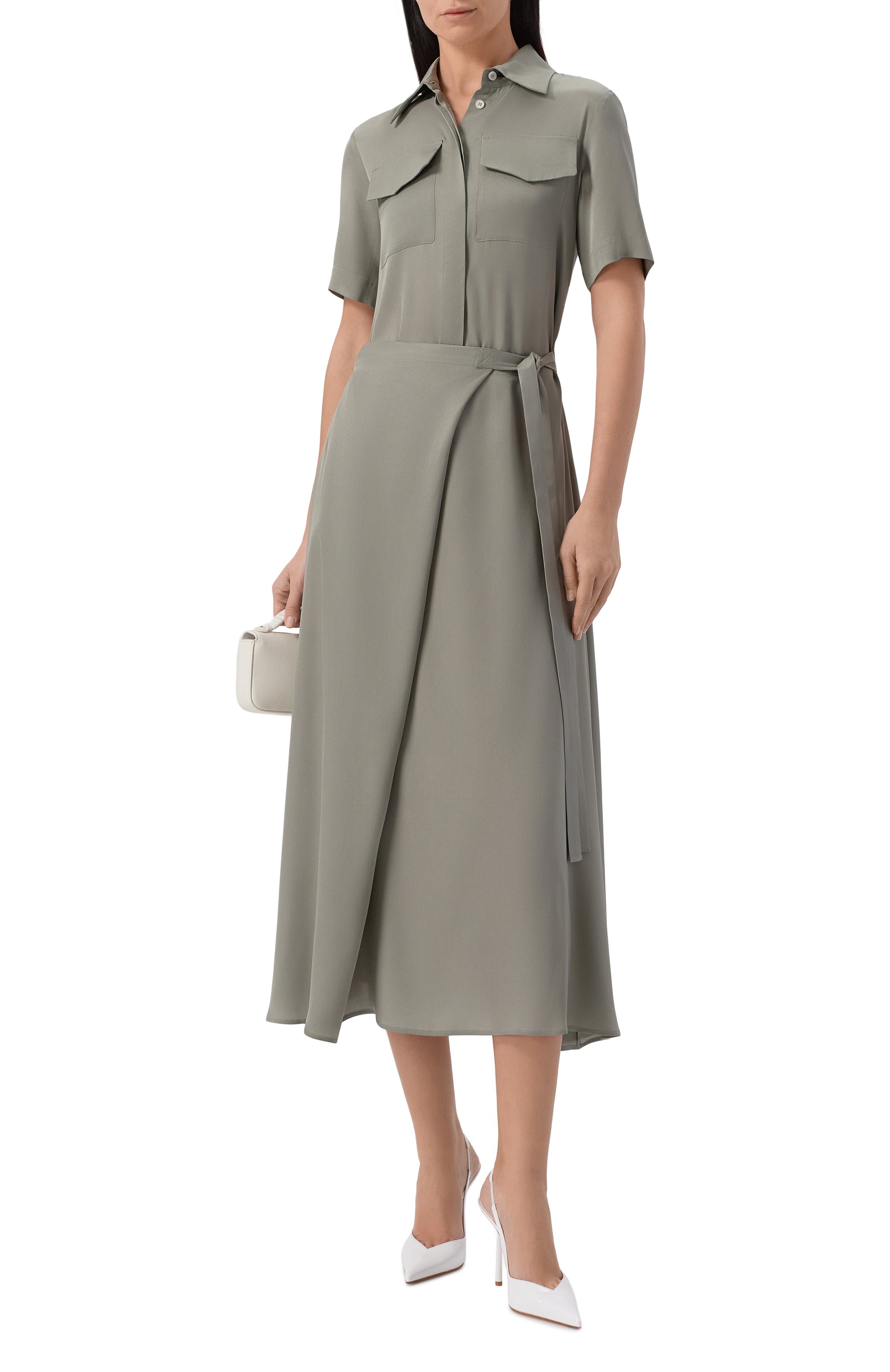 Платье LORENA ANTONIAZZI хаки цвета по цене 127000 руб., арт. P2653AB16A/3612, фото 2 Платье LORENA ANTONIAZZI, арт. P2653AB16A/3612, фото 2