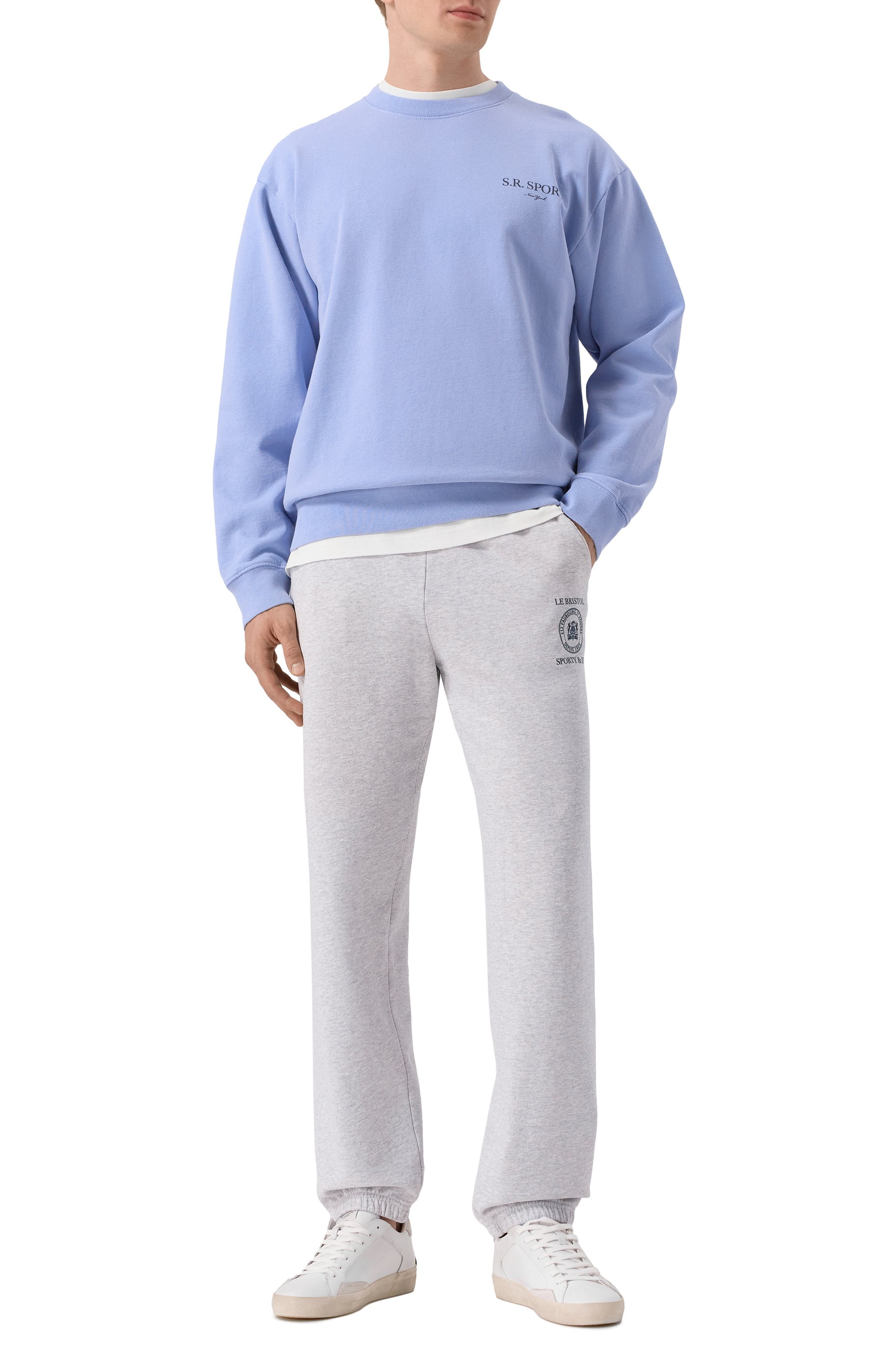 Хлопковые джоггеры sporty & rich x le bristol paris SPORTY AND RICH, арт. PA036517620GY03, фото 2