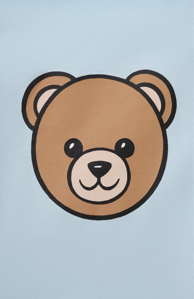 Хлопковый конверт MOSCHINO голубого цвета по цене 23450 руб., арт. MUE00V/LCA19, фото 3 Хлопковый конверт MOSCHINO, арт. MUE00V/LCA19, фото 3