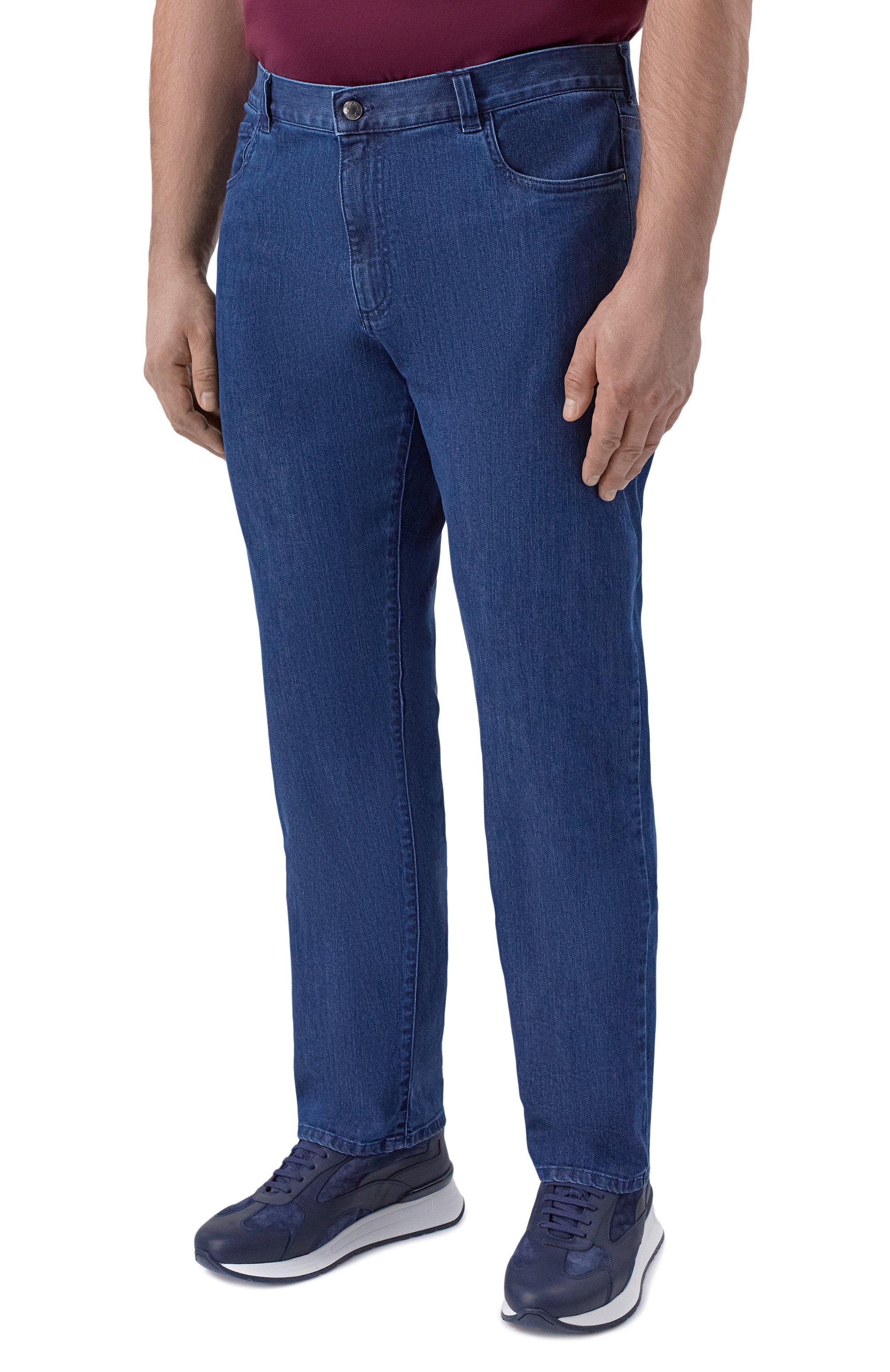 Джинсы CANALI темно-синего цвета по цене 45200 руб., арт. 91719P/PD00018_001, фото 3 Джинсы CANALI, арт. 91719P/PD00018_001, фото 3