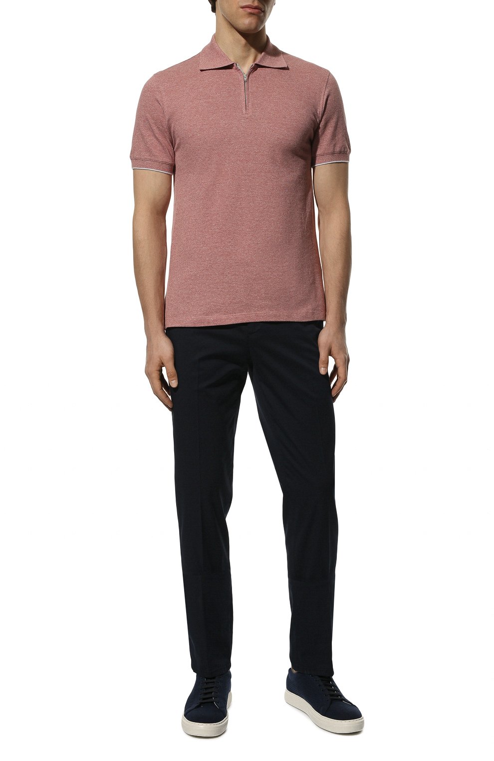 Поло из хлопка и льна BRUNELLO CUCINELLI, арт. MTS758775, фото 2