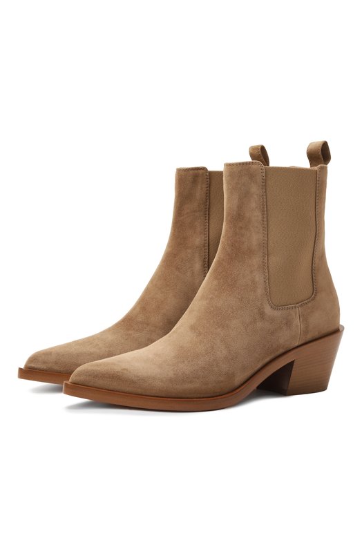 Замшевые ботильоны Wylie 55 Gianvito Rossi G72901.45CU0.CASCAML Бежевый G72901.45CU0.CASCAML