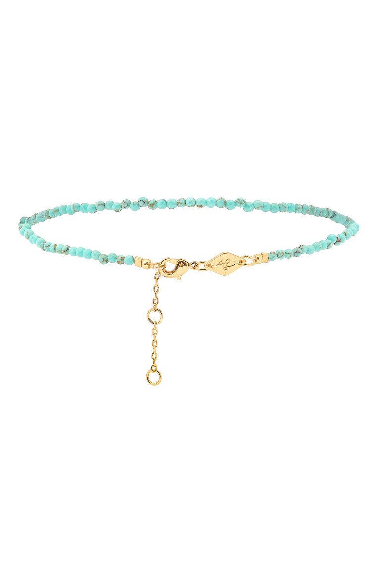 Женский браслет на ногу confetti anklet ANNI LU бирюзового цвета, арт. 191-50-44 | Фото 2 (Материал: Стекло, Металл; Региональные ограничения белый список (Axapta Mercury): Не проставлено; Нос: Не проставлено)