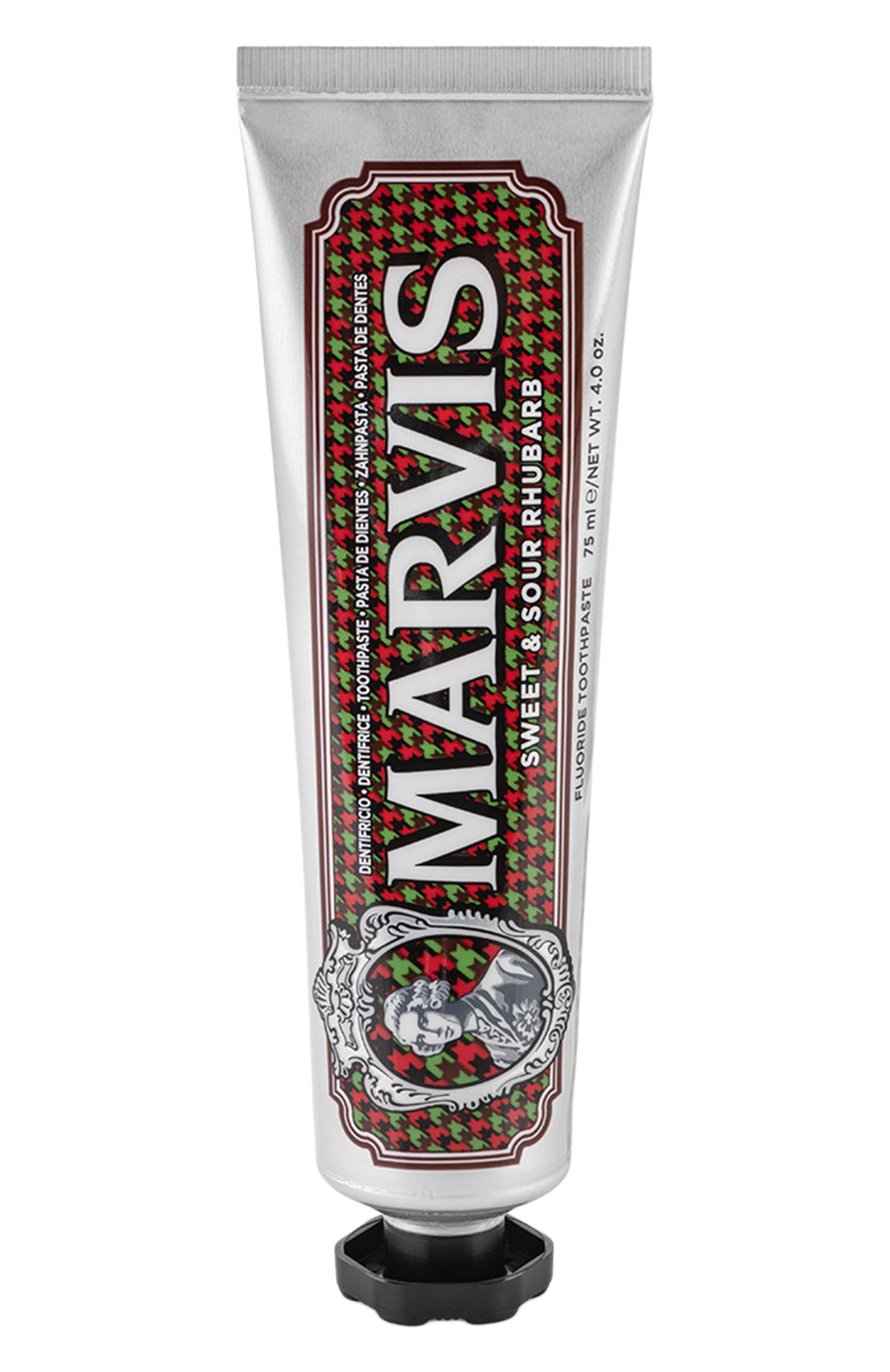 Зубная паста sweet & sour rhubarb (75ml) MARVIS бесцветного цвета по цене 890 руб., арт. 411364, фото 1 Зубная паста sweet & sour rhubarb (75ml) MARVIS, арт. 411364, фото 1