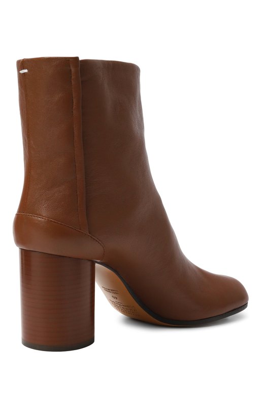 Кожаные ботильоны Tabi Maison Margiela S58WU0260/P3753 Коричневый  S58WU0260/P3753 Фото 5