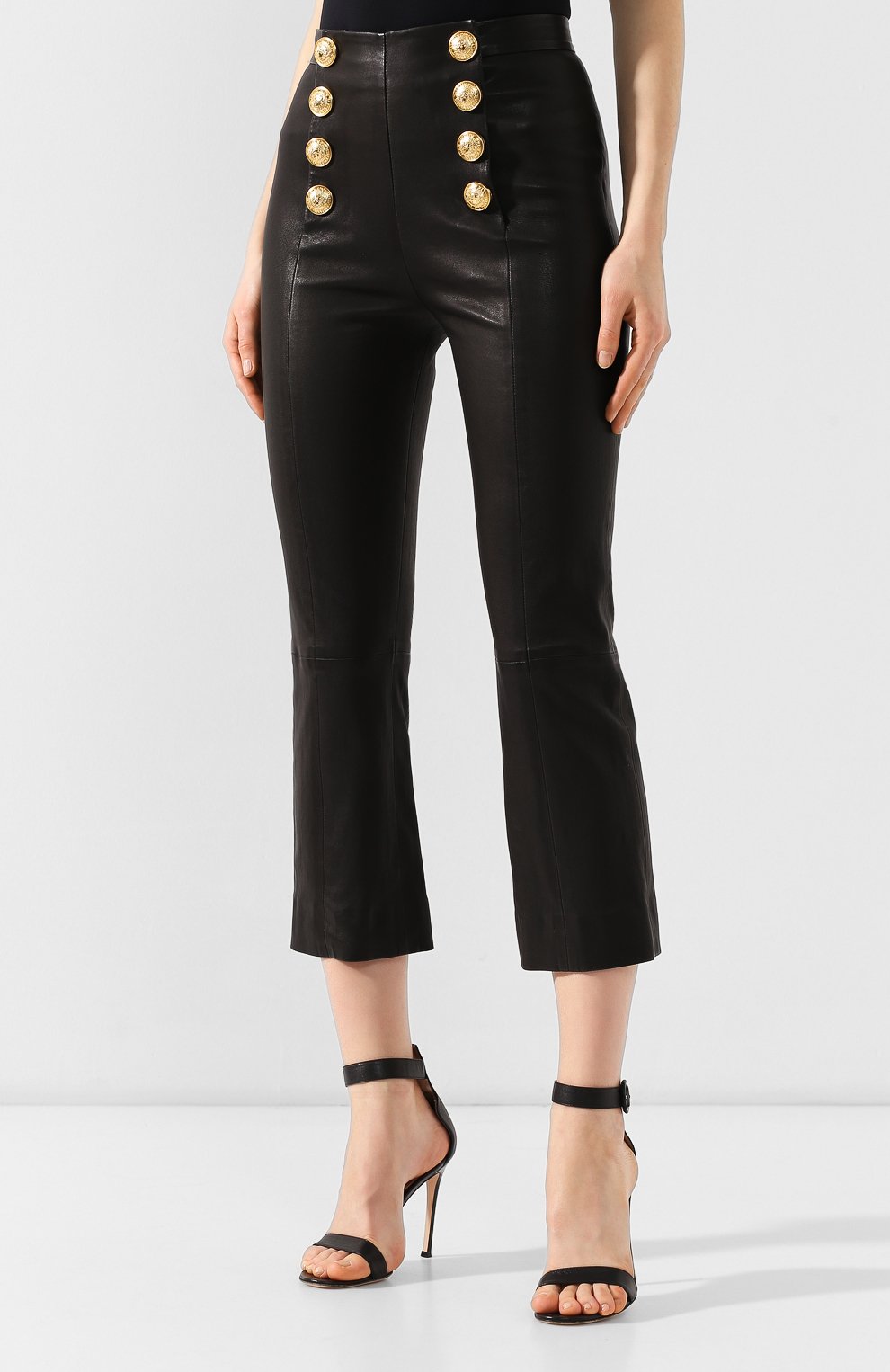 Кожаные брюки BALMAIN, арт. RF15710/L055, фото 3