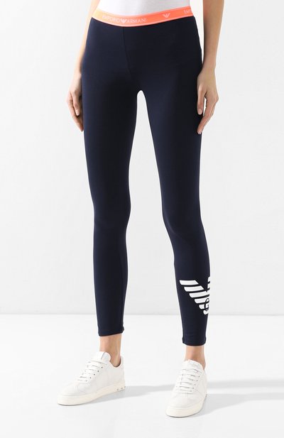 Хлопковые легинсы EMPORIO ARMANI темно-синего цвета по цене 8995 руб., арт. 164162/9P317, фото 3 Хлопковые легинсы EMPORIO ARMANI, арт. 164162/9P317, фото 3
