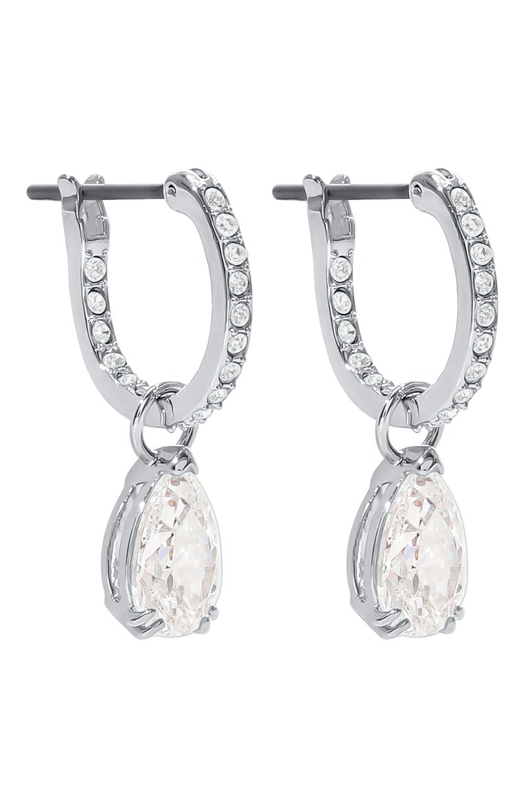 Женские серьги millenia SWAROVSKI серебряного цвета, арт. 5636716 | Фото 3 (Нос: Не проставлено; Региональные ограничения белый список (Axapta Mercury): Не проставлено; Материал: Металл, Кристаллы)