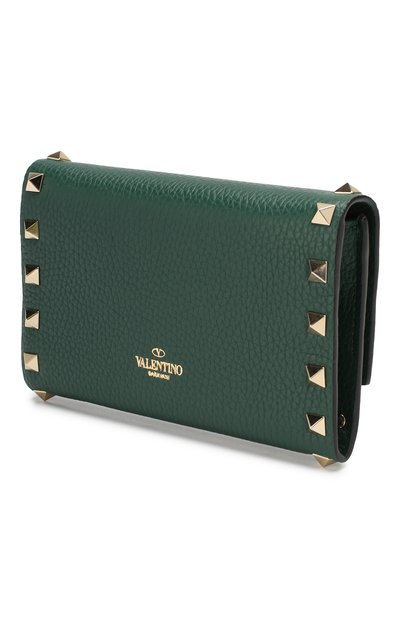 Кожаное портмоне VALENTINO зеленого цвета по цене 69700 руб., арт. SW0P0S41/VSH, фото 2 Кожаное портмоне VALENTINO, арт. SW0P0S41/VSH, фото 2