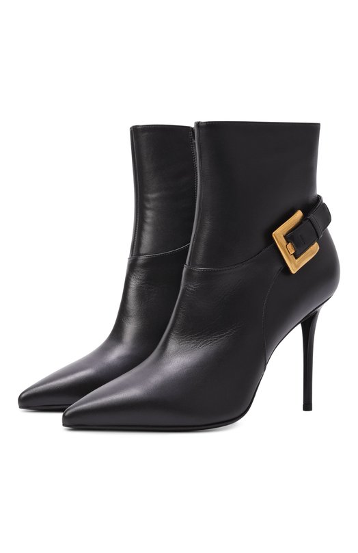 Кожаные ботильоны Anthem 95 Balmain GN4TE223/LVIT Чёрный GN4TE223/LVIT