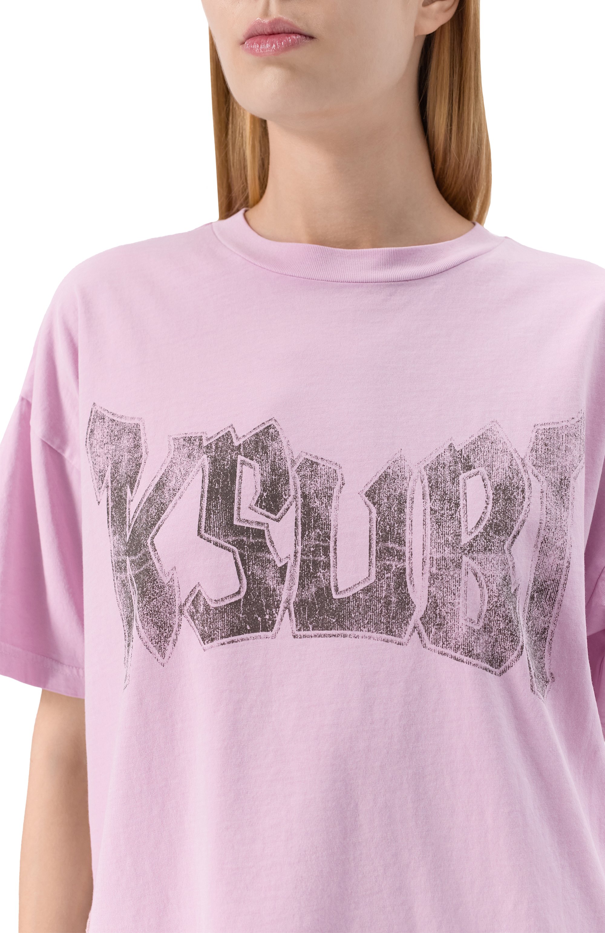 Хлопковая футболка KSUBI сиреневого цвета по цене 16750 руб., арт. WPS25TE018, фото 5 Хлопковая футболка KSUBI, арт. WPS25TE018, фото 5
