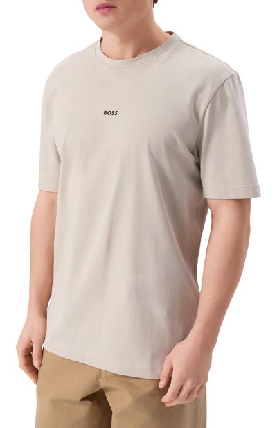 Хлопковая футболка BOSS ORANGE, арт. 50473278, фото 3