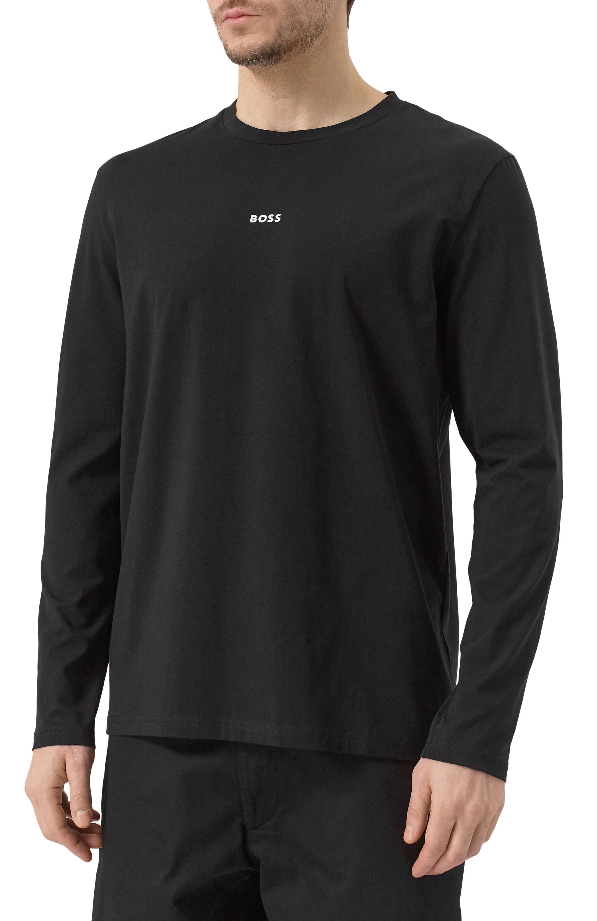 Хлопковый лонгслив BOSS ORANGE, арт. 50473286, фото 3