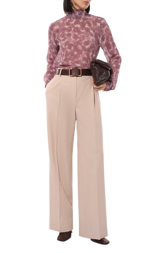 Шелковая блузка Dries Van Noten 242-010703-9174 Сиреневый  242-010703-9174 Фото 2