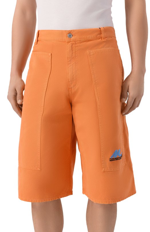 Хлопковые шорты MSGM 4040MB230T/267089 Оранжевый  4040MB230T/267089 Фото 3