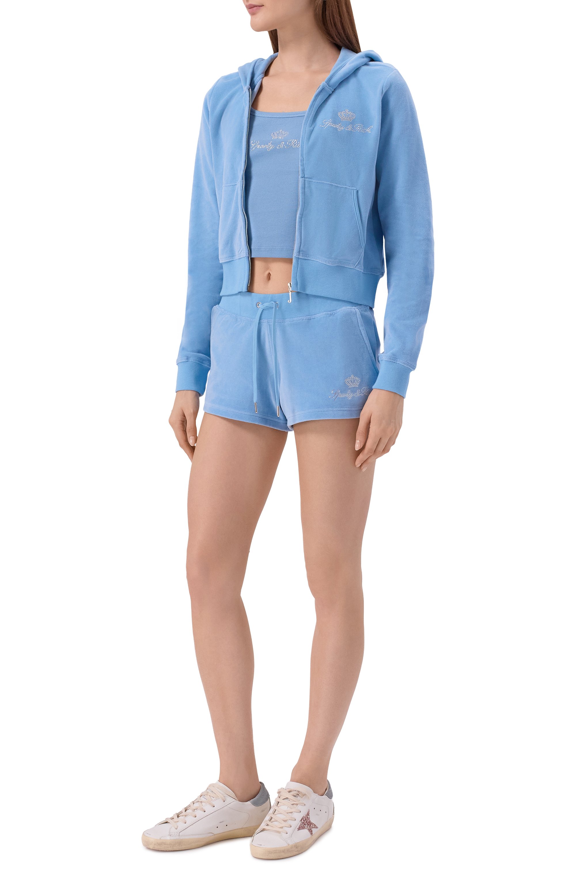 Хлопковый топ SPORTY AND RICH, арт. T0116716689BL50/JUICY CR0WN RIBBED TANK, фото 2
