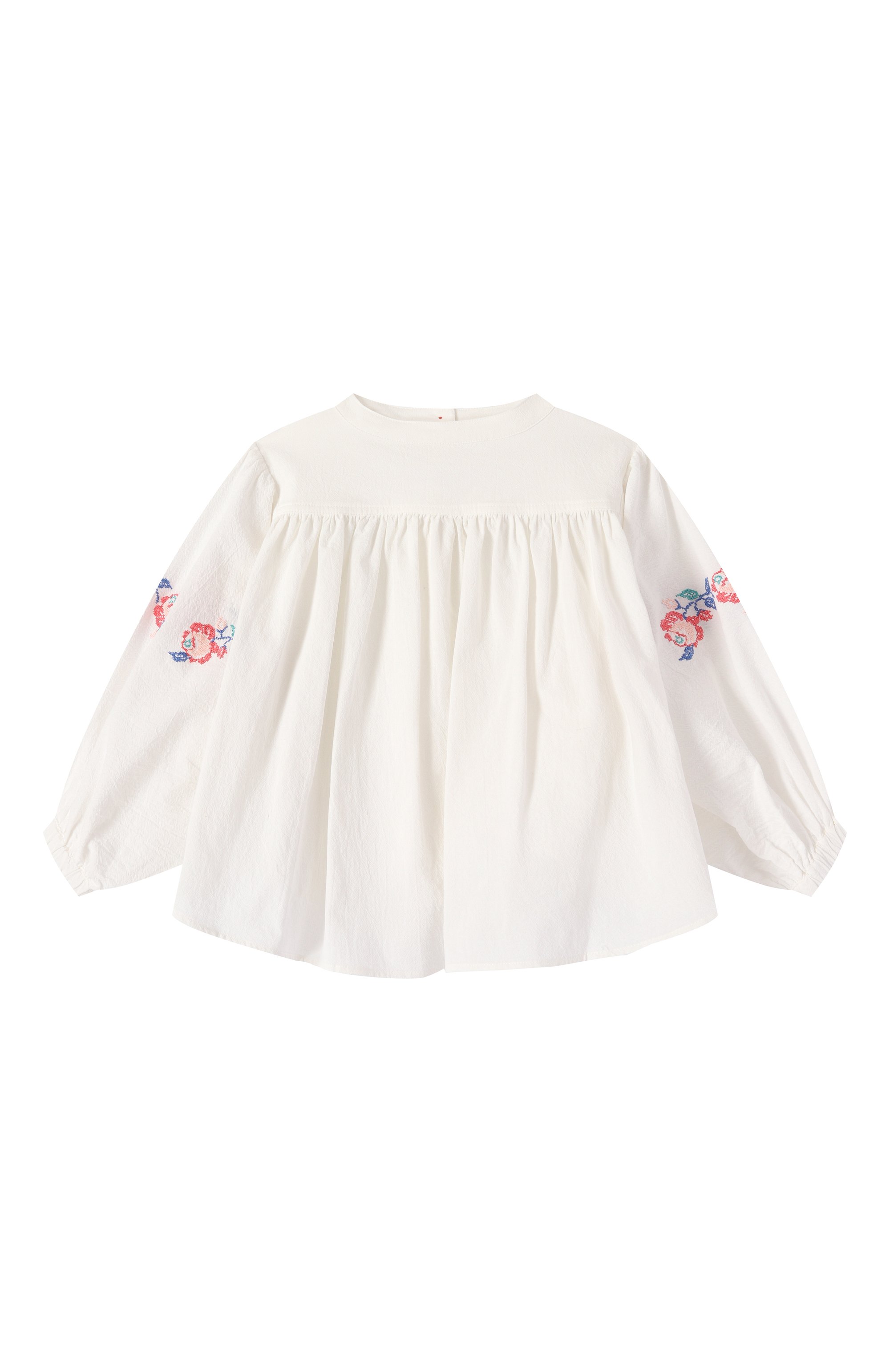 Хлопковая блузка C`ERA UNA VOLTA молочного цвета по цене 12550 руб., арт. S25SI02110, фото 2 Хлопковая блузка C`ERA UNA VOLTA, арт. S25SI02110, фото 2