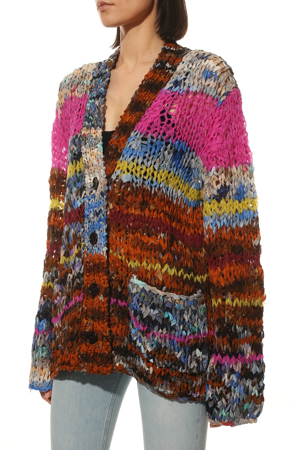 Кардиган из хлопка и шелка DRIES VAN NOTEN, арт. 221-011298-4711, фото 3