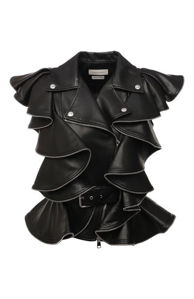 Женский кожаный жилет ALEXANDER MCQUEEN, арт. 668441/Q5AGI