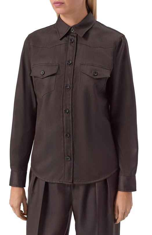 Кашемировая рубашка MVST M25.1MW.B003/2453/54 Коричневый  M25.1MW.B003/2453/54 Фото 3