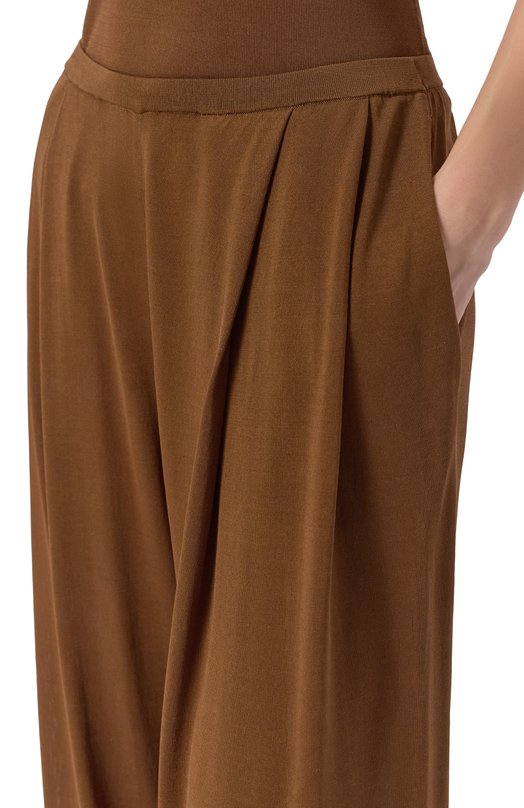 Шелковые брюки 12 STOREEZ 137483 Коричневый  137483 Фото 5