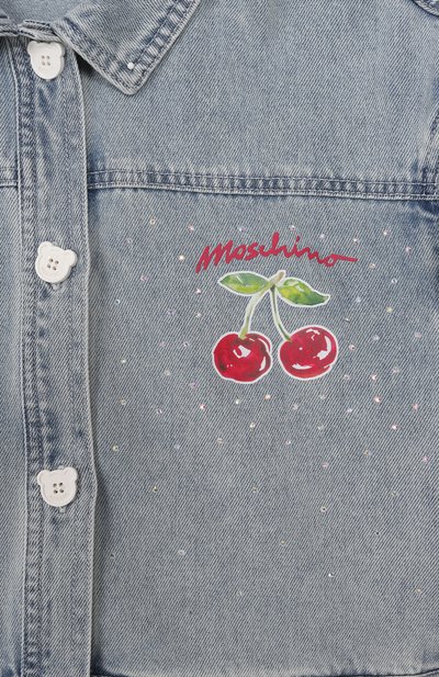 Джинсовая куртка с отделкой стразами MOSCHINO, арт. HDS056/L0E34, фото 3