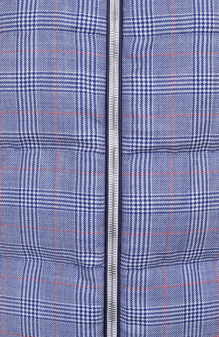 Женский двусторонний жилет KITON синего цвета, арт. D53628K0950E01 | Фото 6 (Материал подклада: Синтетический материал; Длина (верхняя одежда): Короткие; Материал внешний: Шерсть; Кросс-КТ: Пуховик; Стили: Кэжуэл)