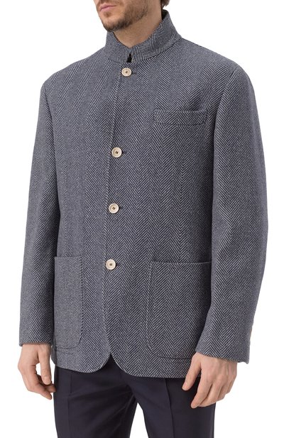 Куртка из шерсти и шелка BRUNELLO CUCINELLI синего цвета по цене 416500 руб., арт. MY4436265, фото 3 Куртка из шерсти и шелка BRUNELLO CUCINELLI, арт. MY4436265, фото 3