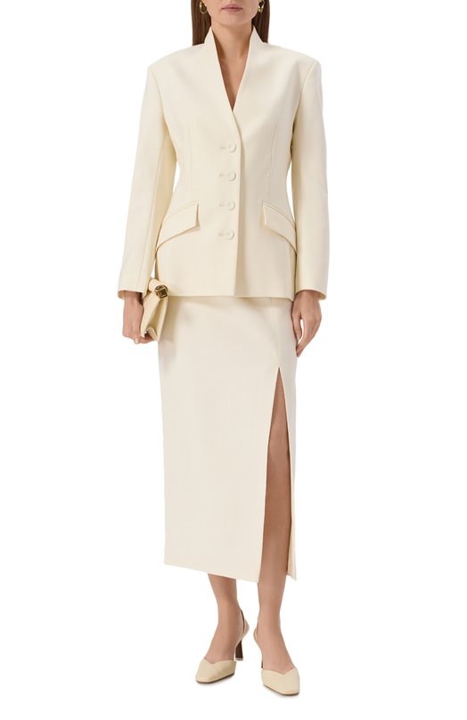 Шерстяная юбка Shervarli SK23-0001 Кремовый  SK23-0001 Фото 2