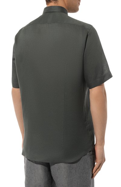 Льняная рубашка ZILLI, арт. LINAM1M08008406BU, фото 4