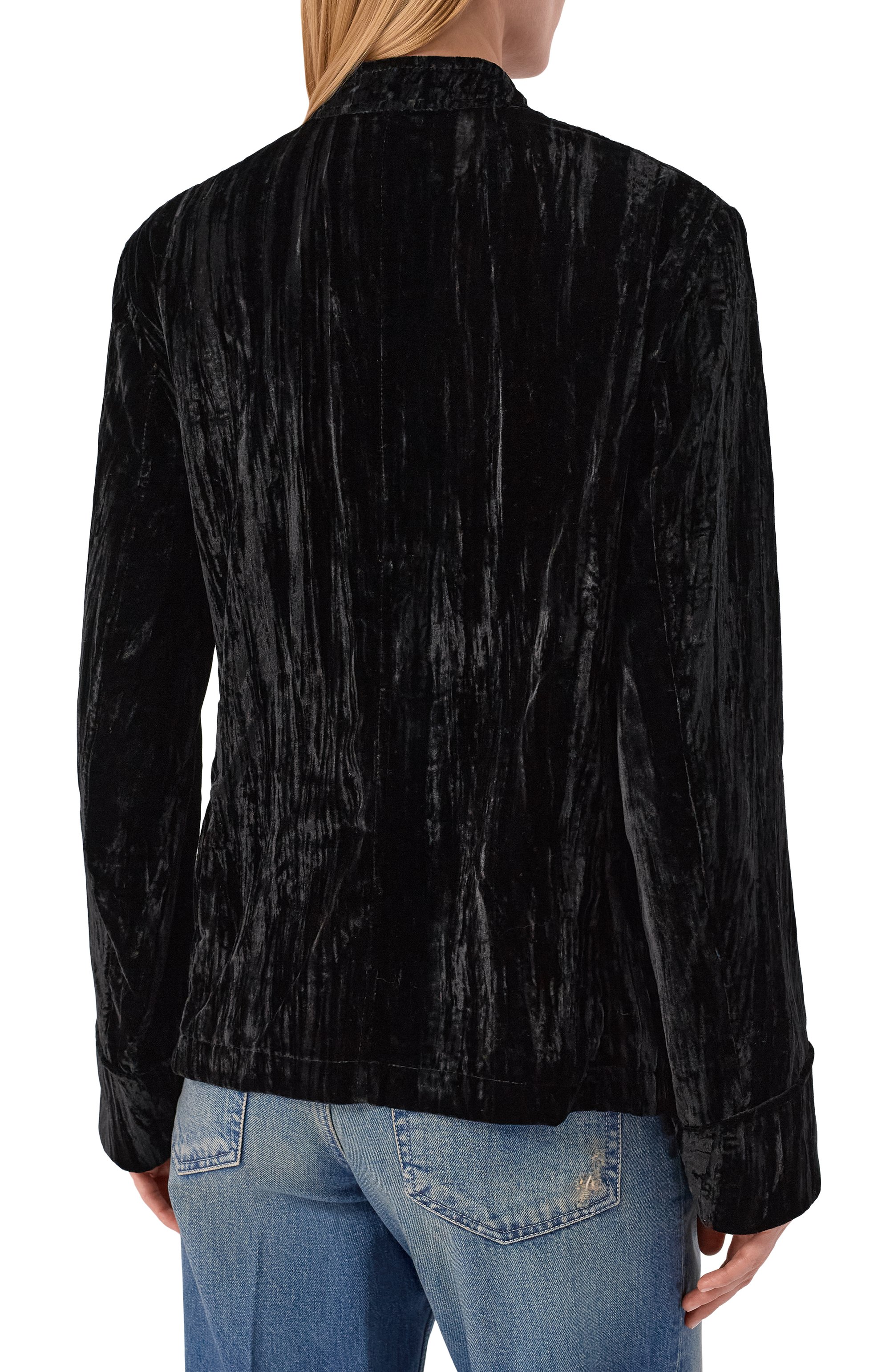 Бархатный жакет ANN DEMEULEMEESTER черного цвета по цене 170500 руб., арт. B0013765/FA710, фото 4 Бархатный жакет ANN DEMEULEMEESTER, арт. B0013765/FA710, фото 4
