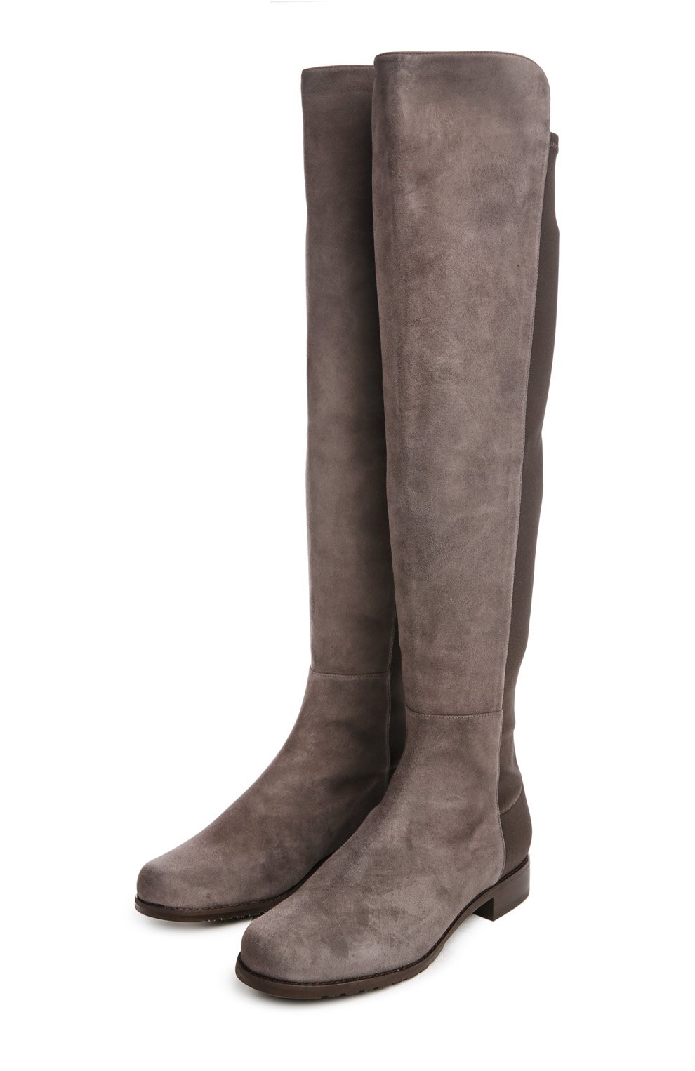 Комбинированные ботфорты на устойчивом каблуке STUART WEITZMAN, арт. 5050/SUEDE, фото 2