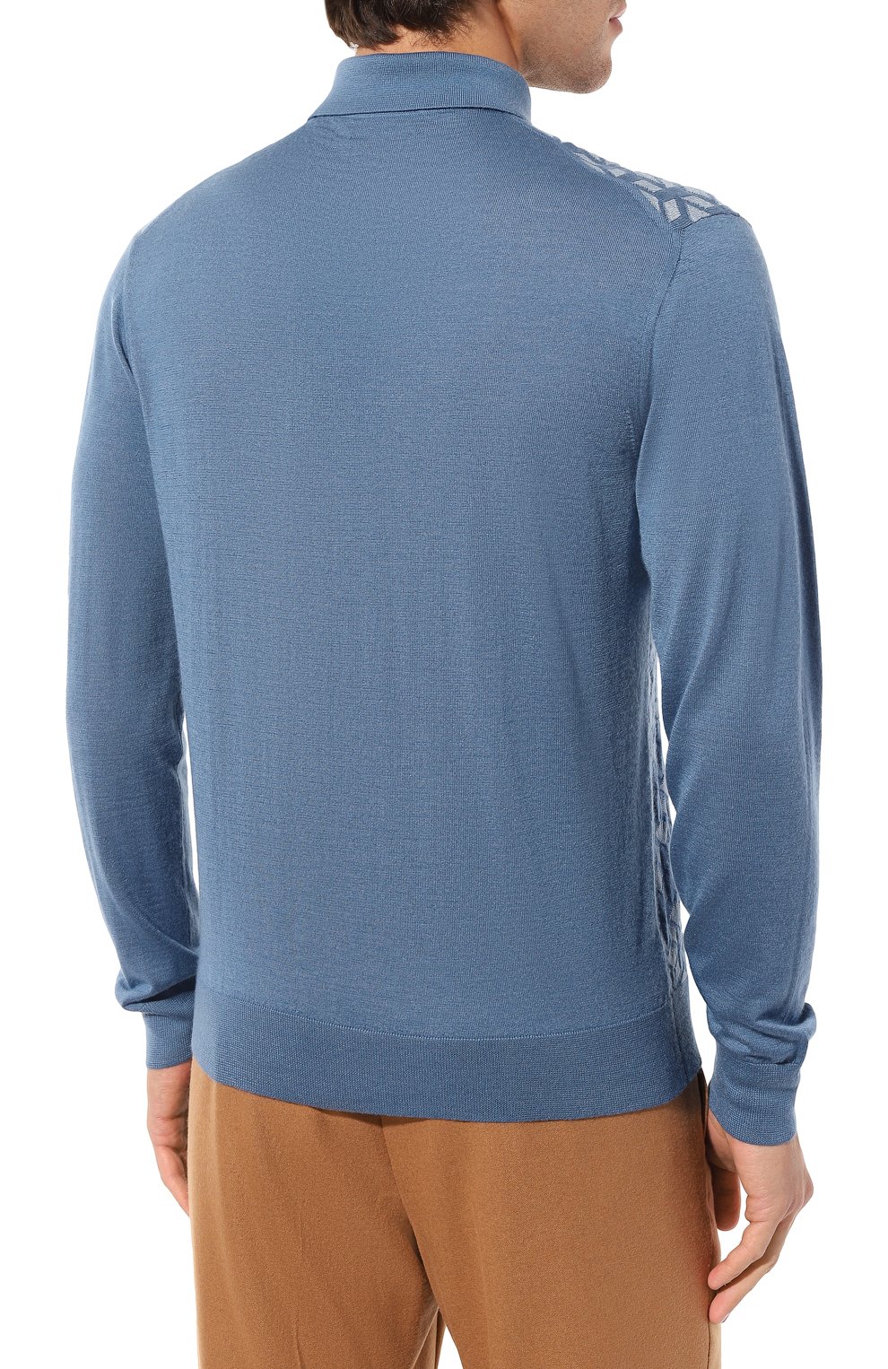 Поло из кашемира и шелка MVST голубого цвета по цене 81850 руб., арт. 222M22A679571, фото 4 Поло из кашемира и шелка MVST, арт. 222M22A679571, фото 4