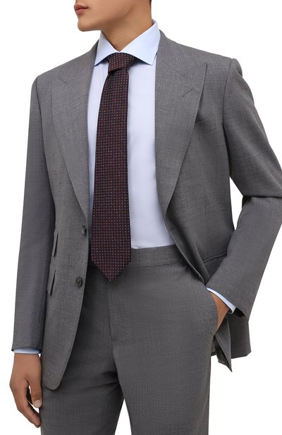 Галстук из шелка и шерсти KITON, арт. UCRVKAC08G26, фото 2