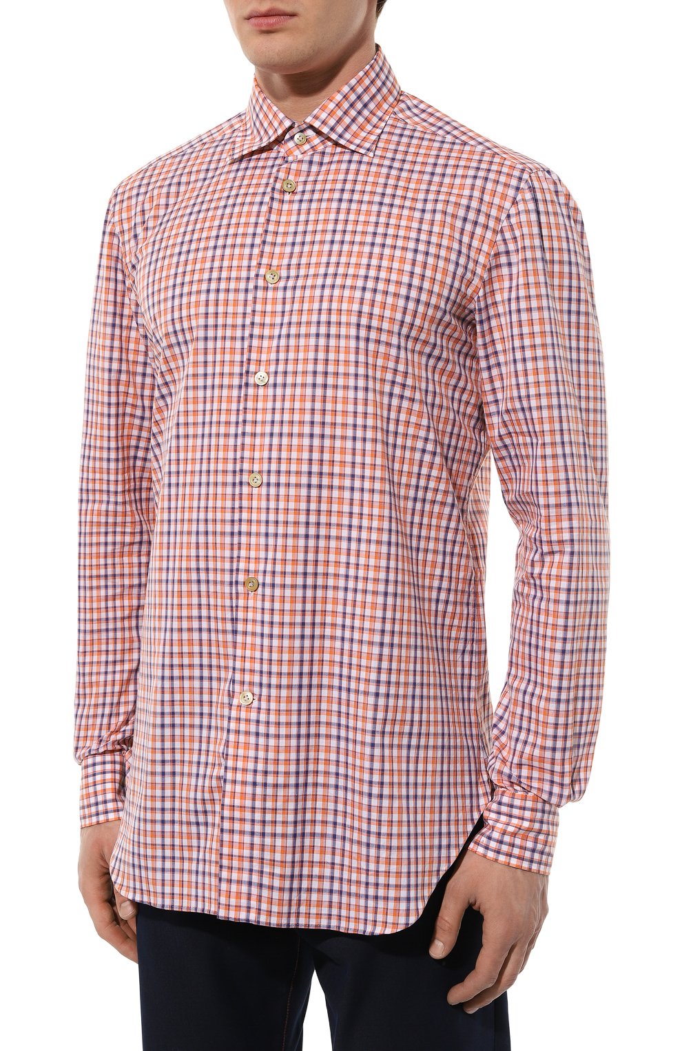 Хлопковая рубашка KITON, арт. UCIH08879, фото 3