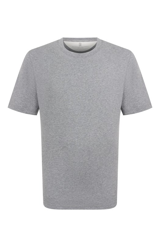 Хлопковая футболка Brunello Cucinelli M0B131308 Серый M0B131308