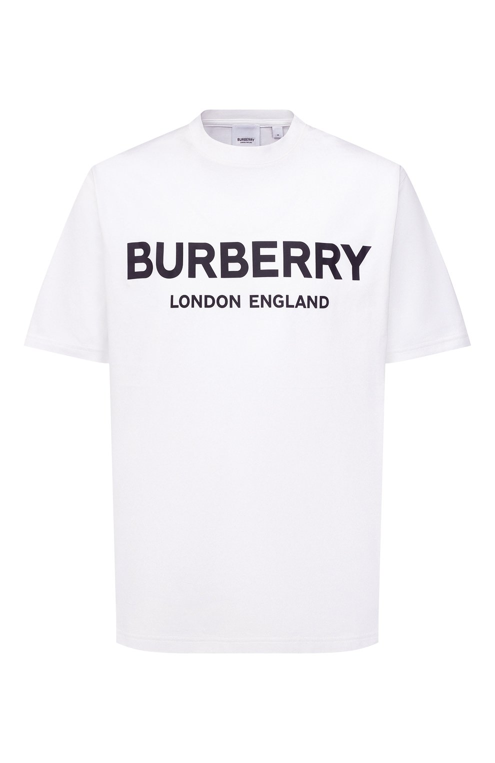 Мужская белая хлопковая футболка BURBERRY купить в интернет