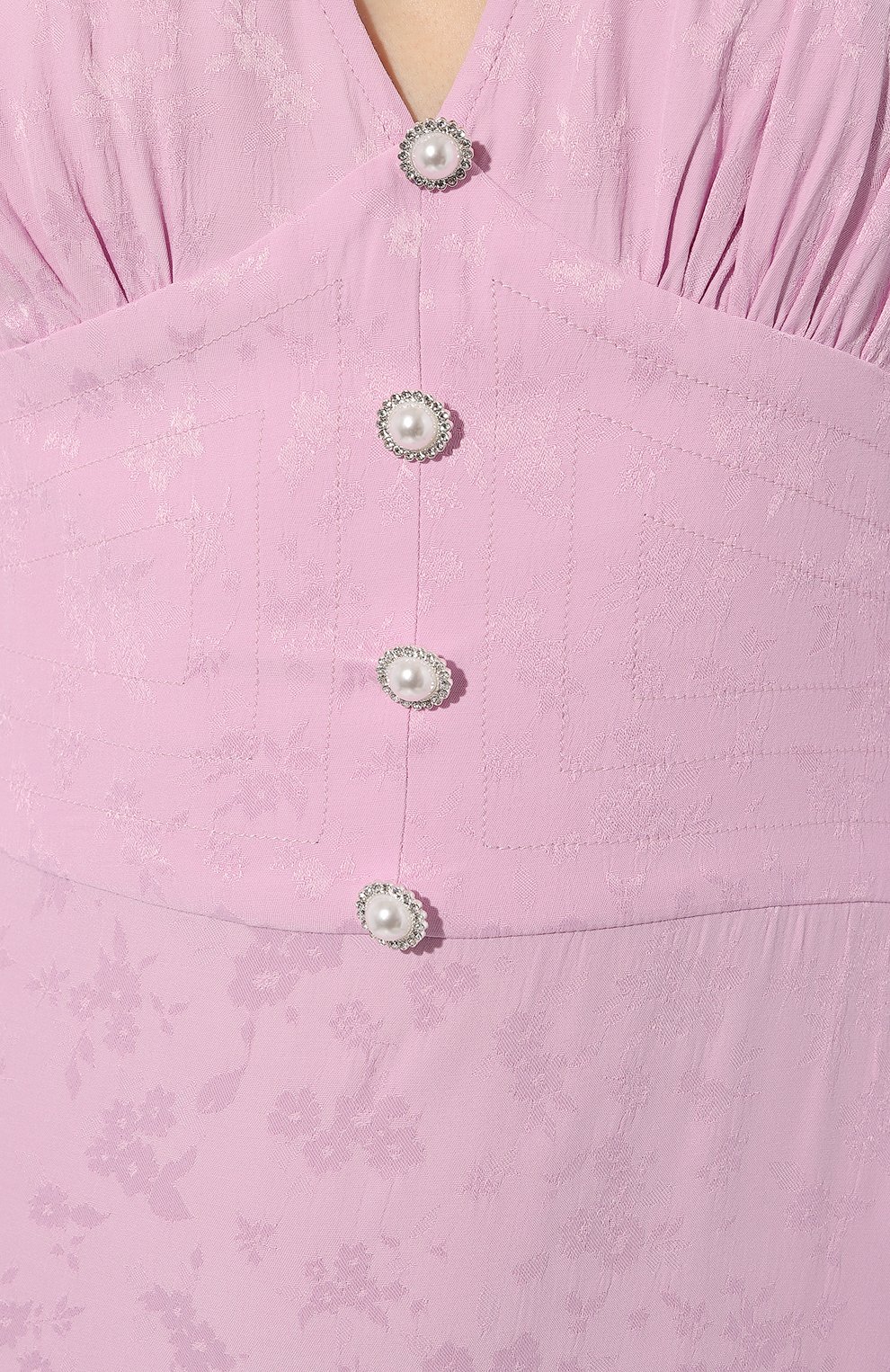 Платье из вискозы LOOM BY RODINA розового цвета по цене 39500 руб., арт. LBR-DROLG, фото 5 Платье из вискозы LOOM BY RODINA, арт. LBR-DROLG, фото 5