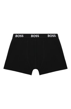 Детские комплект из двух боксеров BOSS черного цвета, арт. J20422/14A-16A | Фото 1 (Материал внешний: Хлопок; Рукава: Короткие; Материал сплава: Проставлено; Драгоценные камни: Проставлено; Ростовка одежда: 13 - 15 лет | 158 см, 16 лет | 164 см)