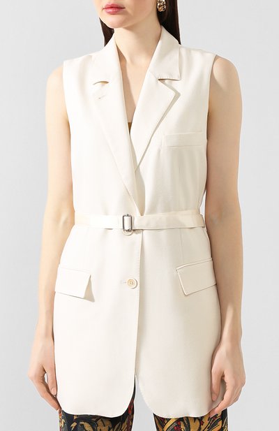 Жилет из смеси шерсти и шелка ANN DEMEULEMEESTER, арт. 2001-1154-P-178-002, фото 3