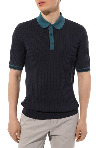 Поло из шелка и хлопка CORNELIANI, арт. 91M552-3125144, фото 3